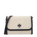 Beigefarbene Stoff-Clutch