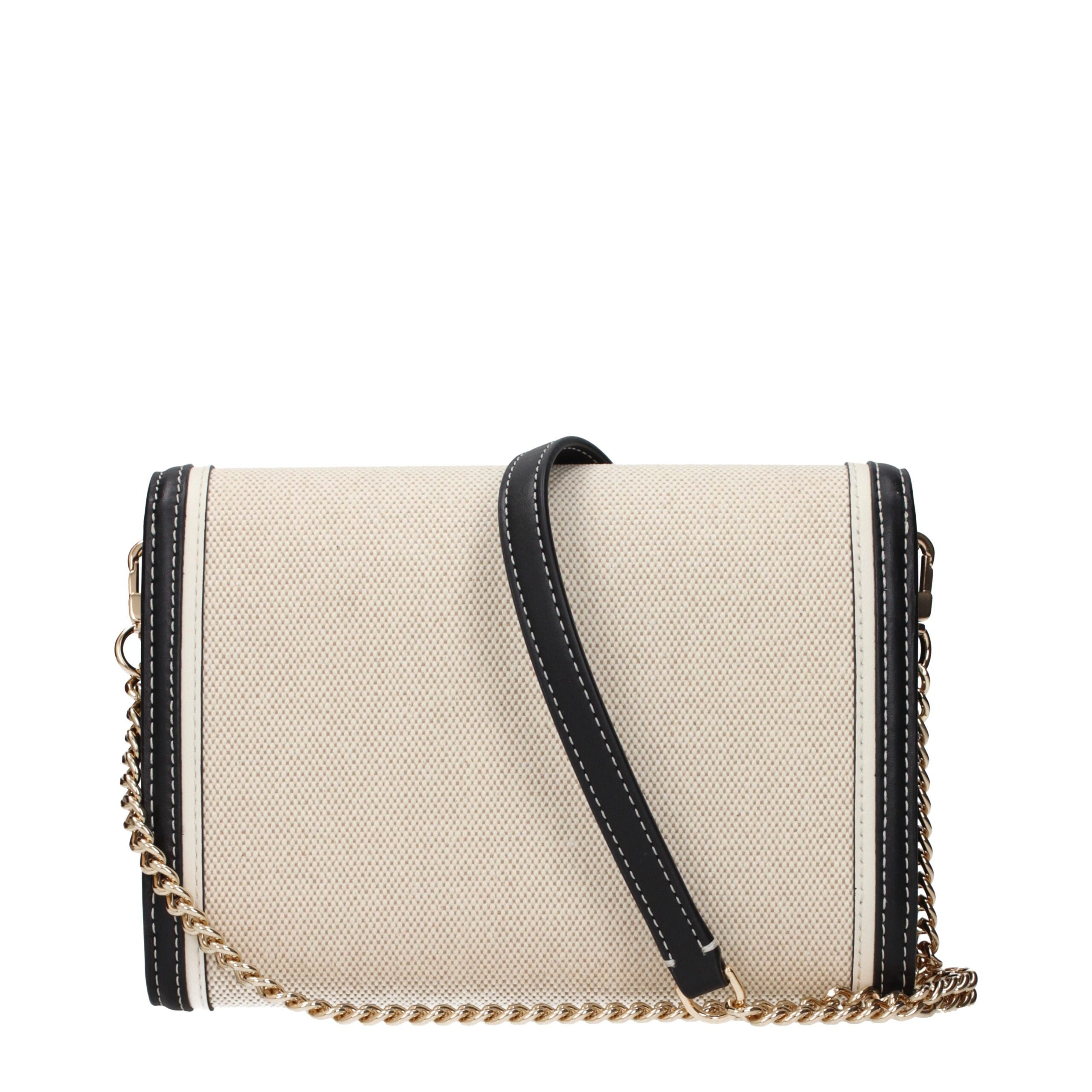 Beigefarbene Stoff-Clutch