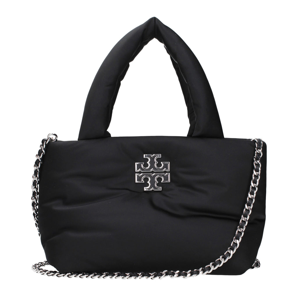 Schwarze Stoffhandtasche