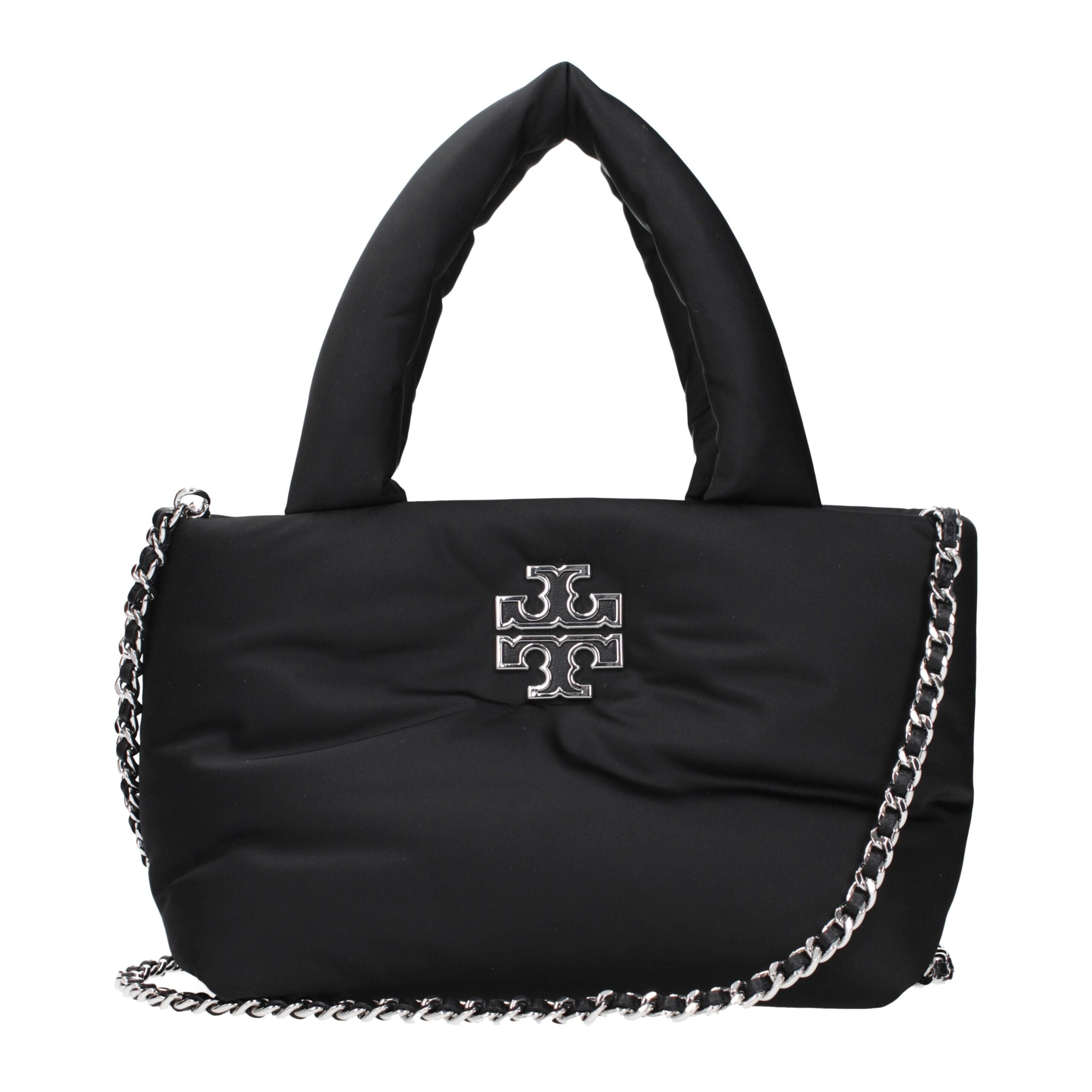 Schwarze Stoffhandtasche