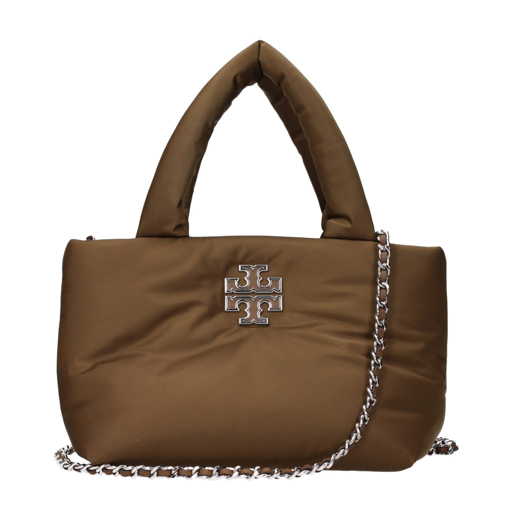 Braune Stoffhandtasche