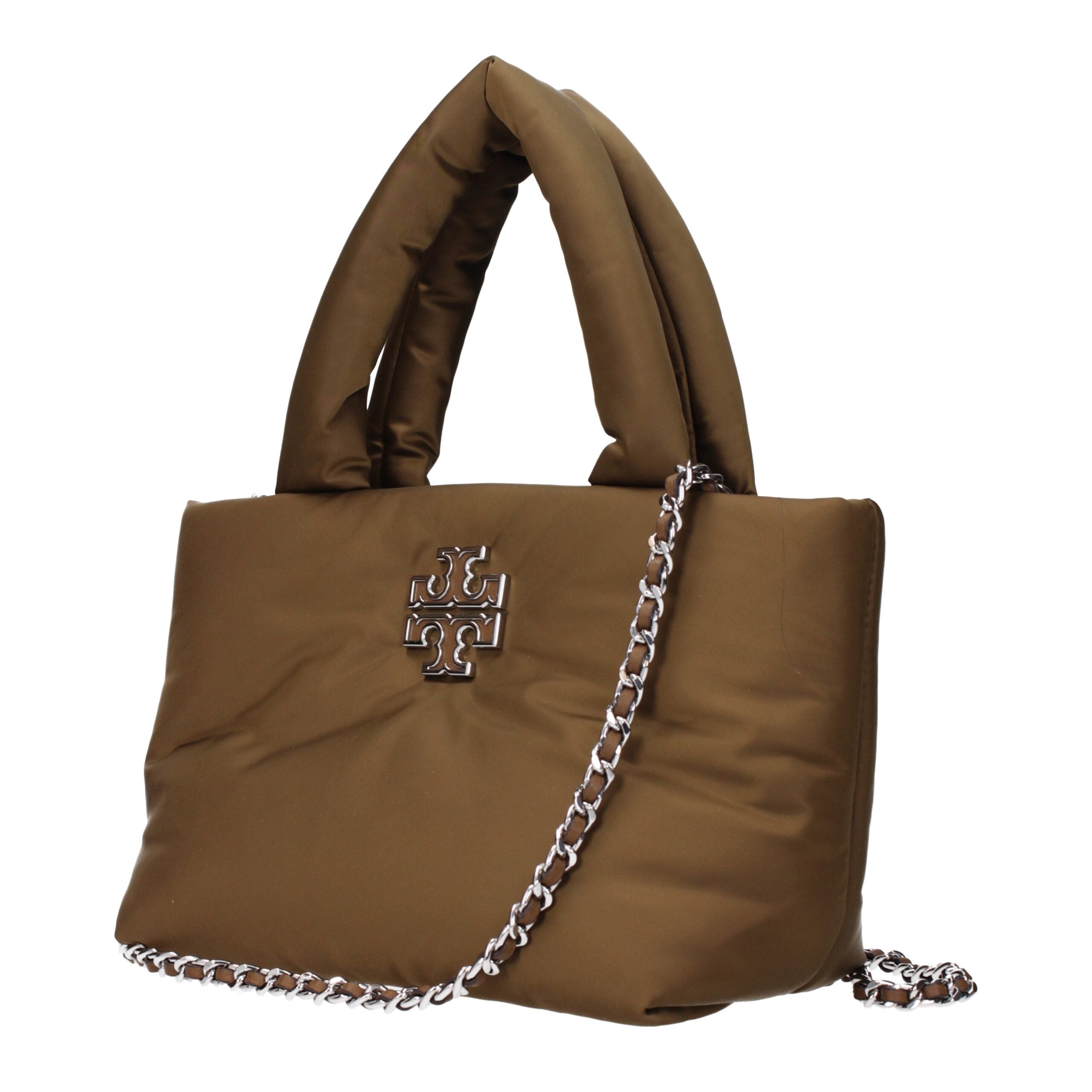 Braune Stoffhandtasche