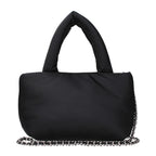 Schwarze Stoffhandtasche