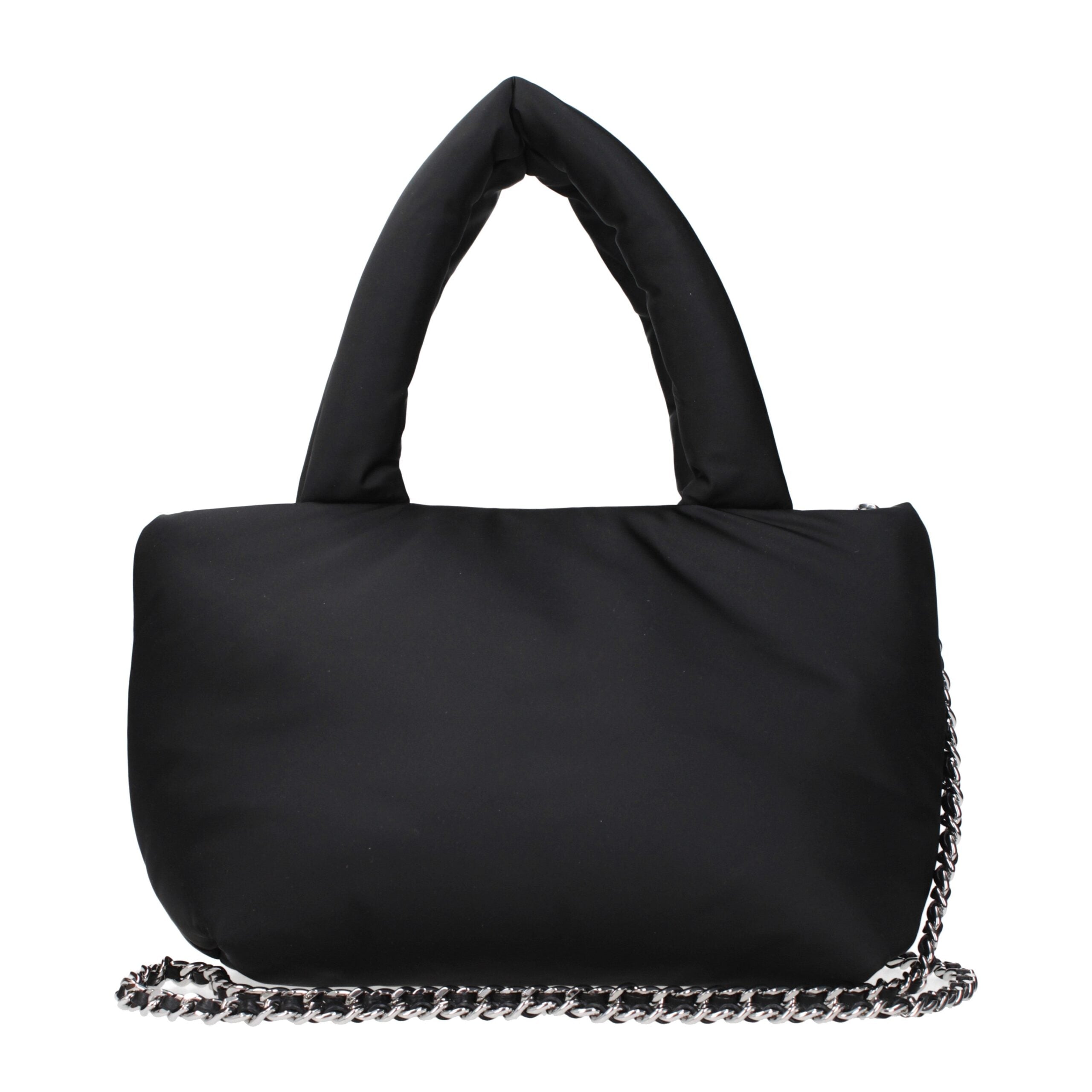 Schwarze Stoffhandtasche