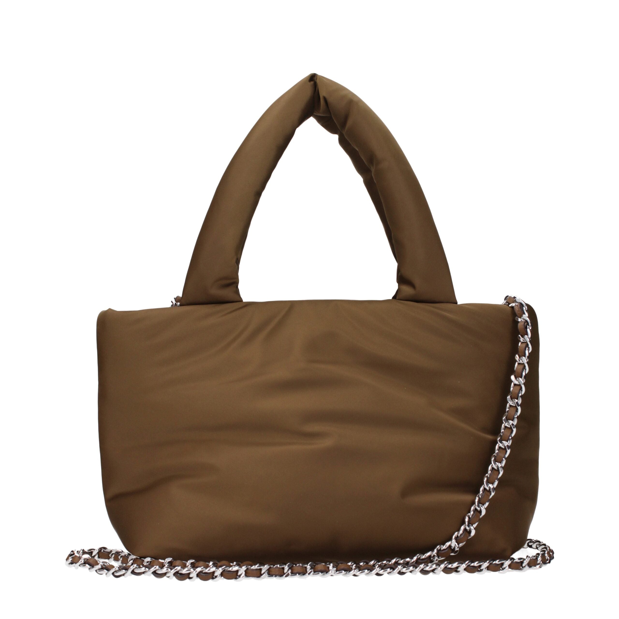Braune Stoffhandtasche