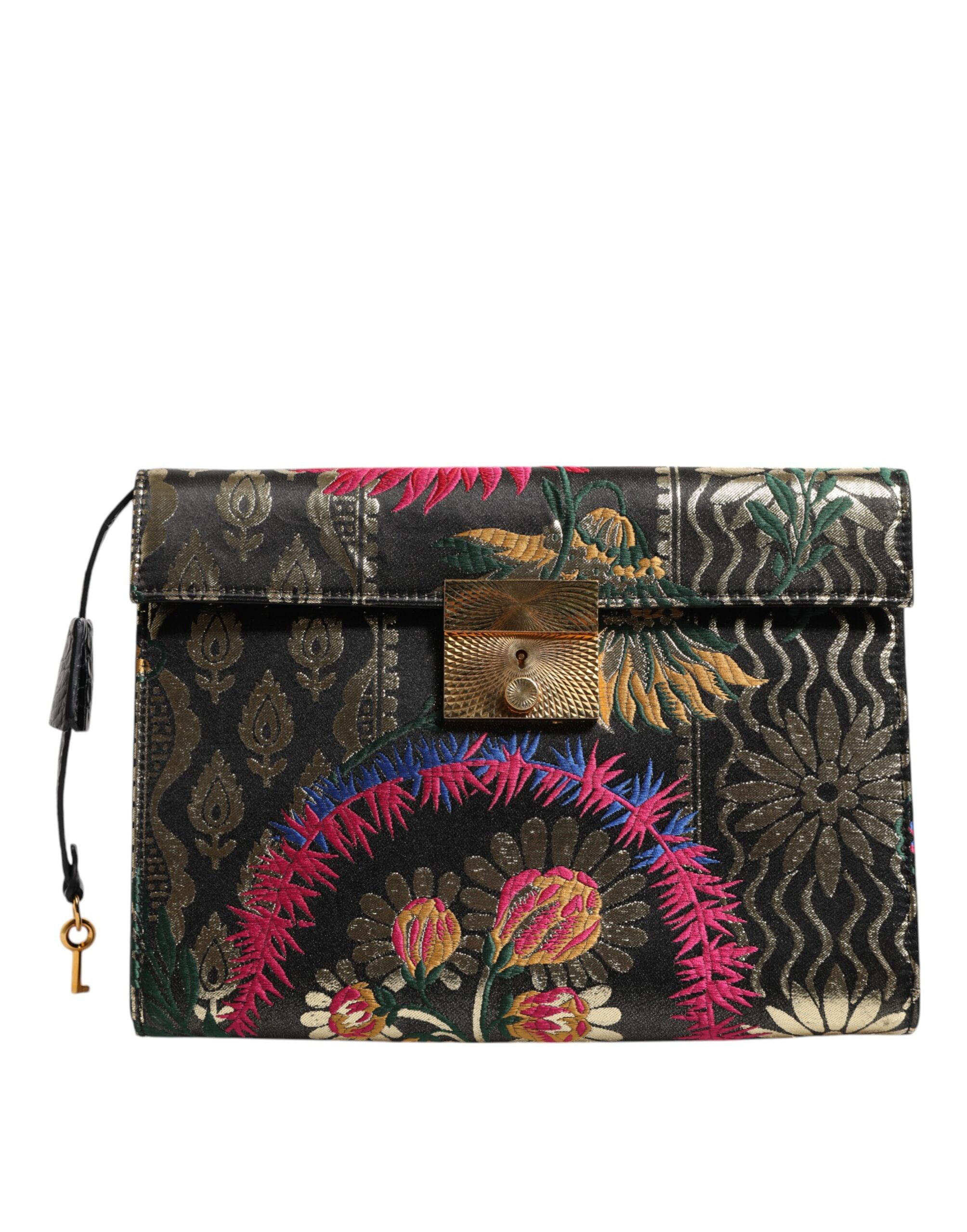 Multicolor Jacquard Floral Dokument Aktentasche Tasche