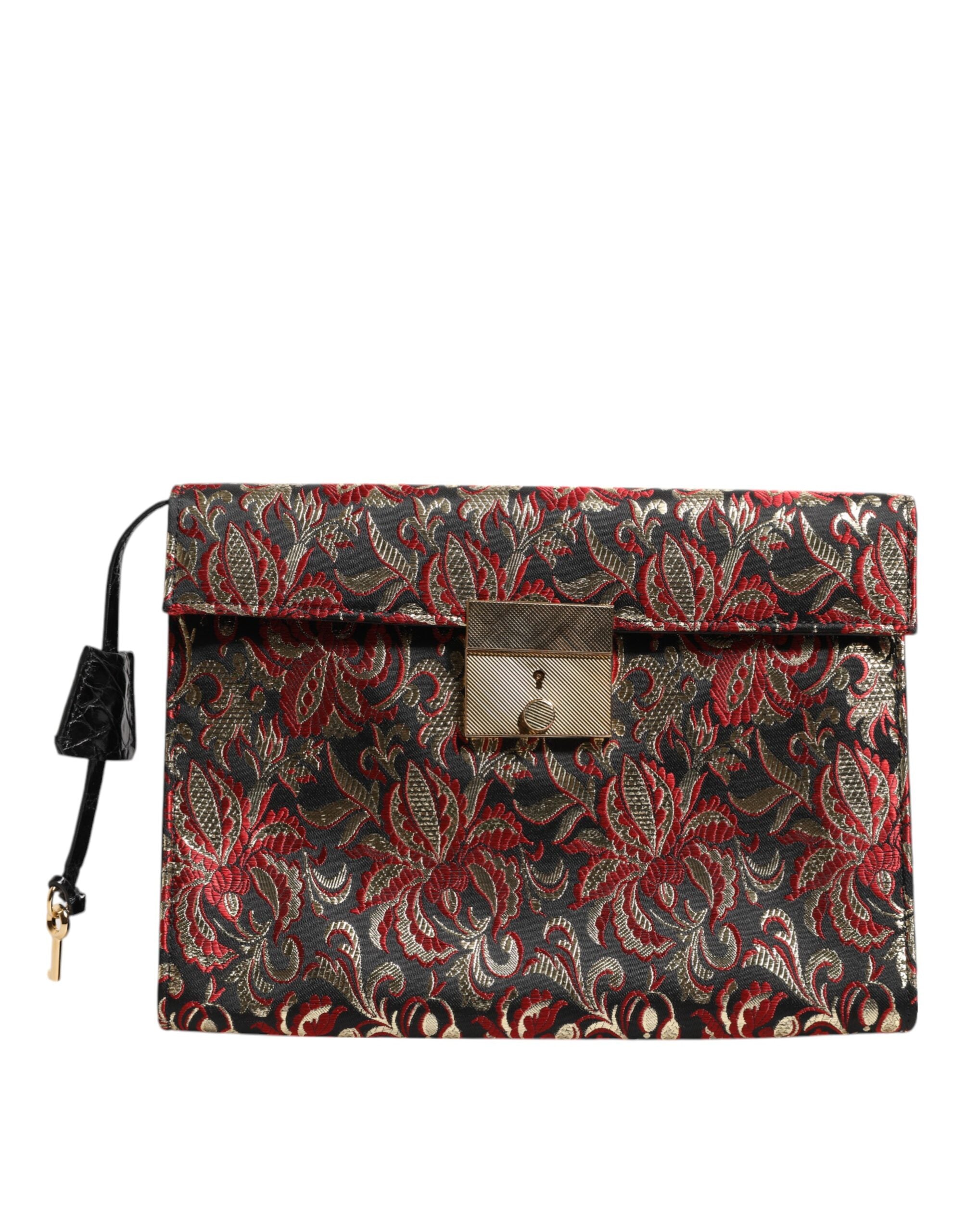 Multicolor Jacquard Floral Dokument Aktentasche Tasche
