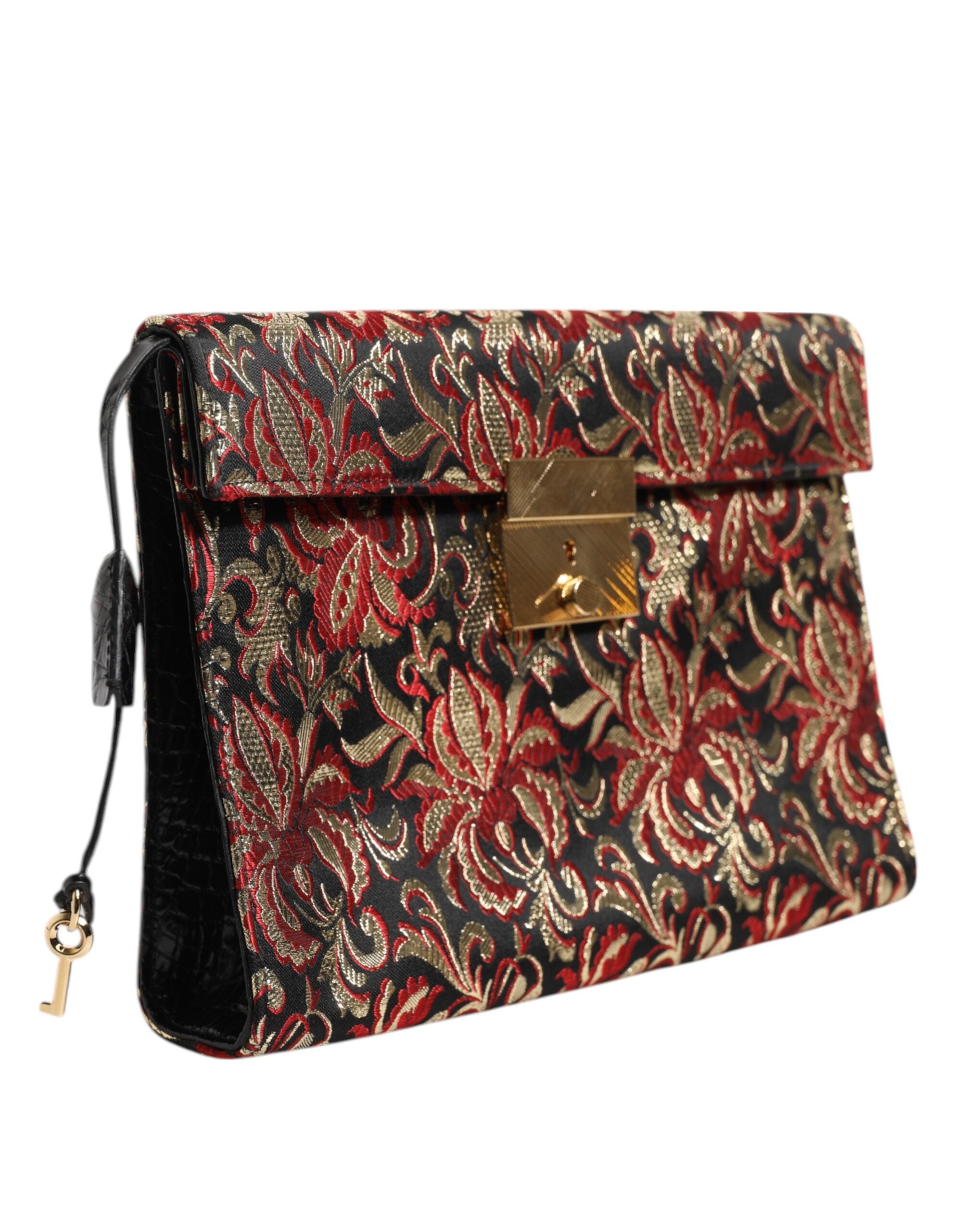 Multicolor Jacquard Floral Dokument Aktentasche Tasche