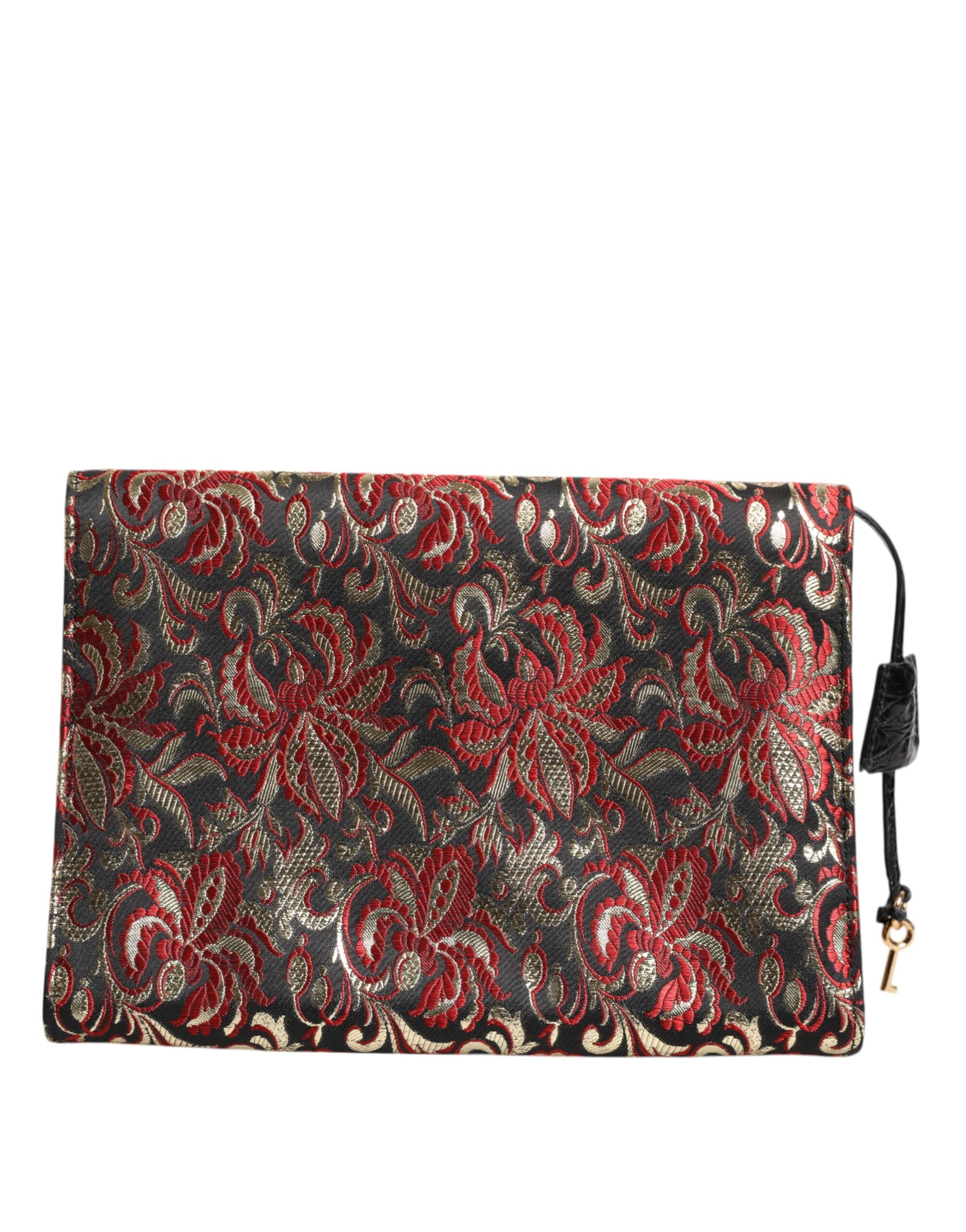 Multicolor Jacquard Floral Dokument Aktentasche Tasche