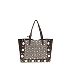 Braune Kalbshaut Bos Taurus Schultertasche