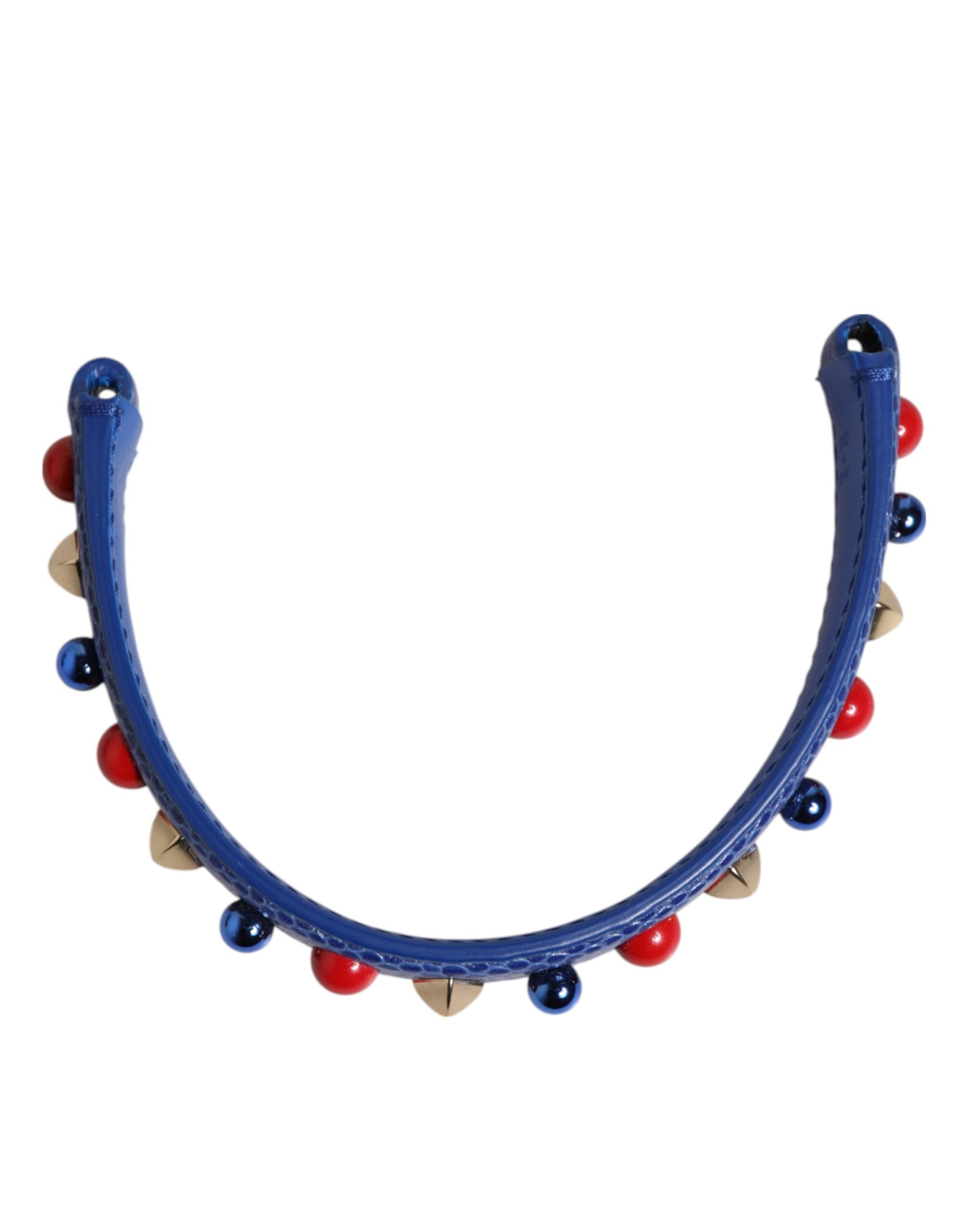 Blaue verschönerte Ledertasche Henkel Frauen Schulterriemen