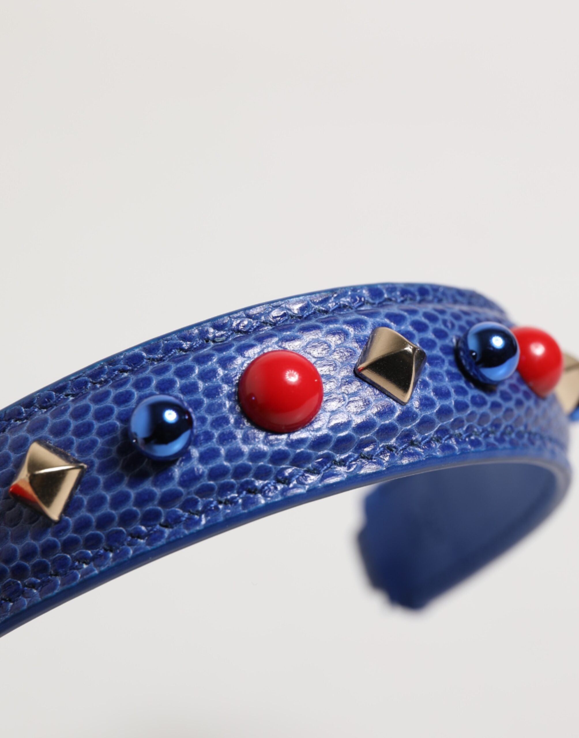 Blaue verschönerte Ledertasche Henkel Frauen Schulterriemen