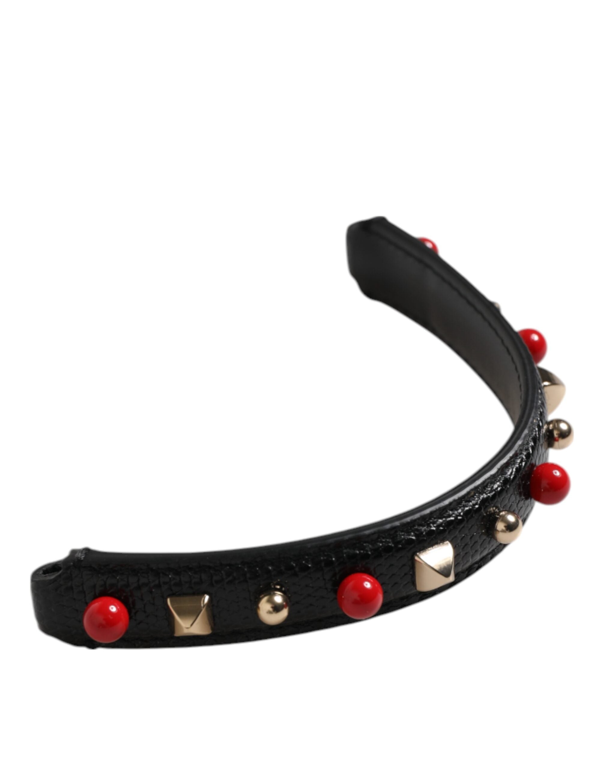 Schwarze verschönerte Ledertasche mit Henkel Frauen Schulterriemen