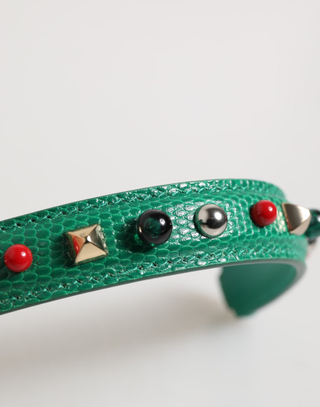 Grüne verschönerte Ledertasche mit Henkel Frauen Schulterriemen