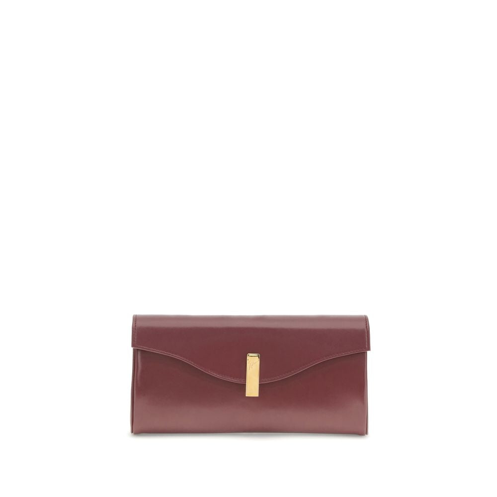 Braune Leder-Clutch