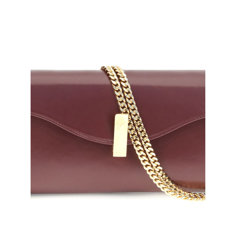 Braune Leder-Clutch