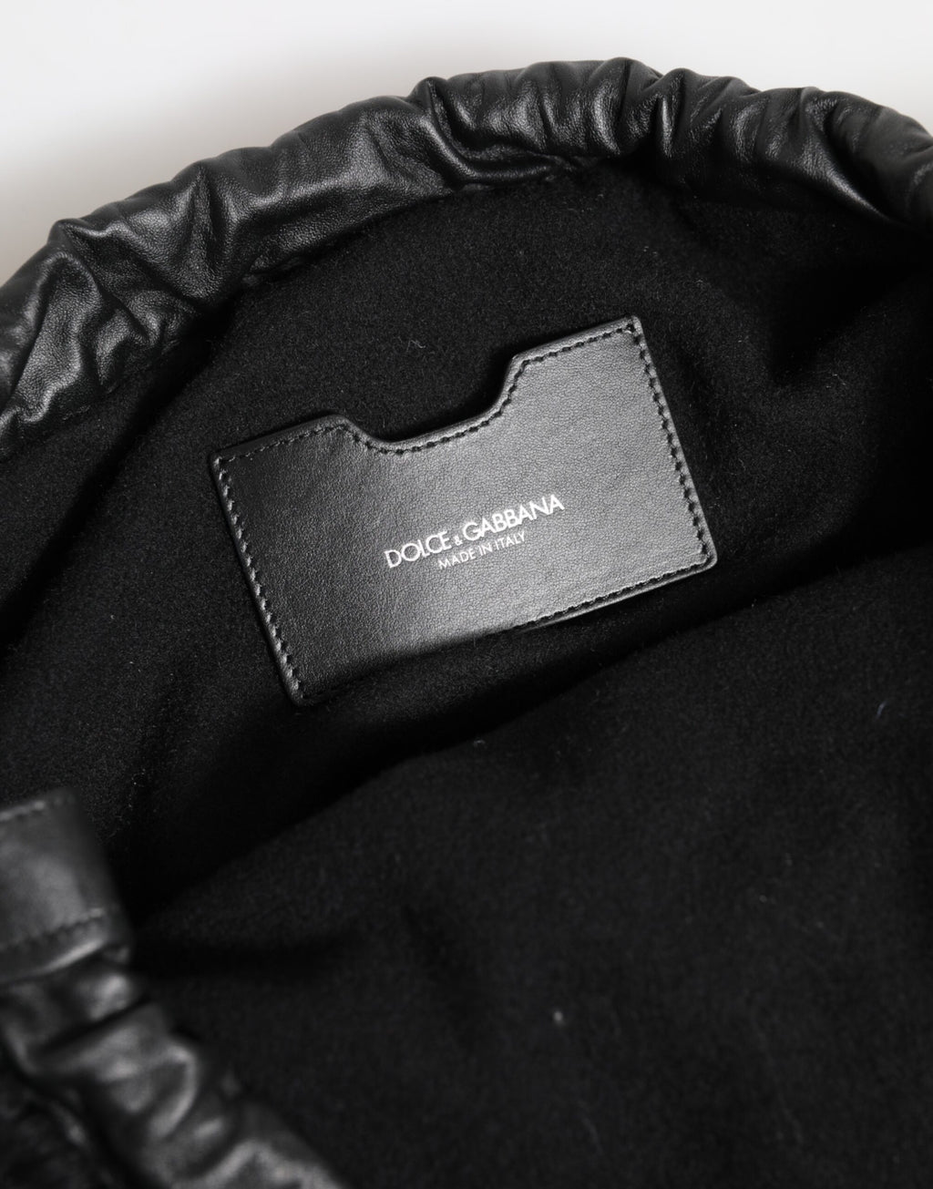 Schwarz Kaschmir gestrickt Leder Schulter Frauen Borse Tasche