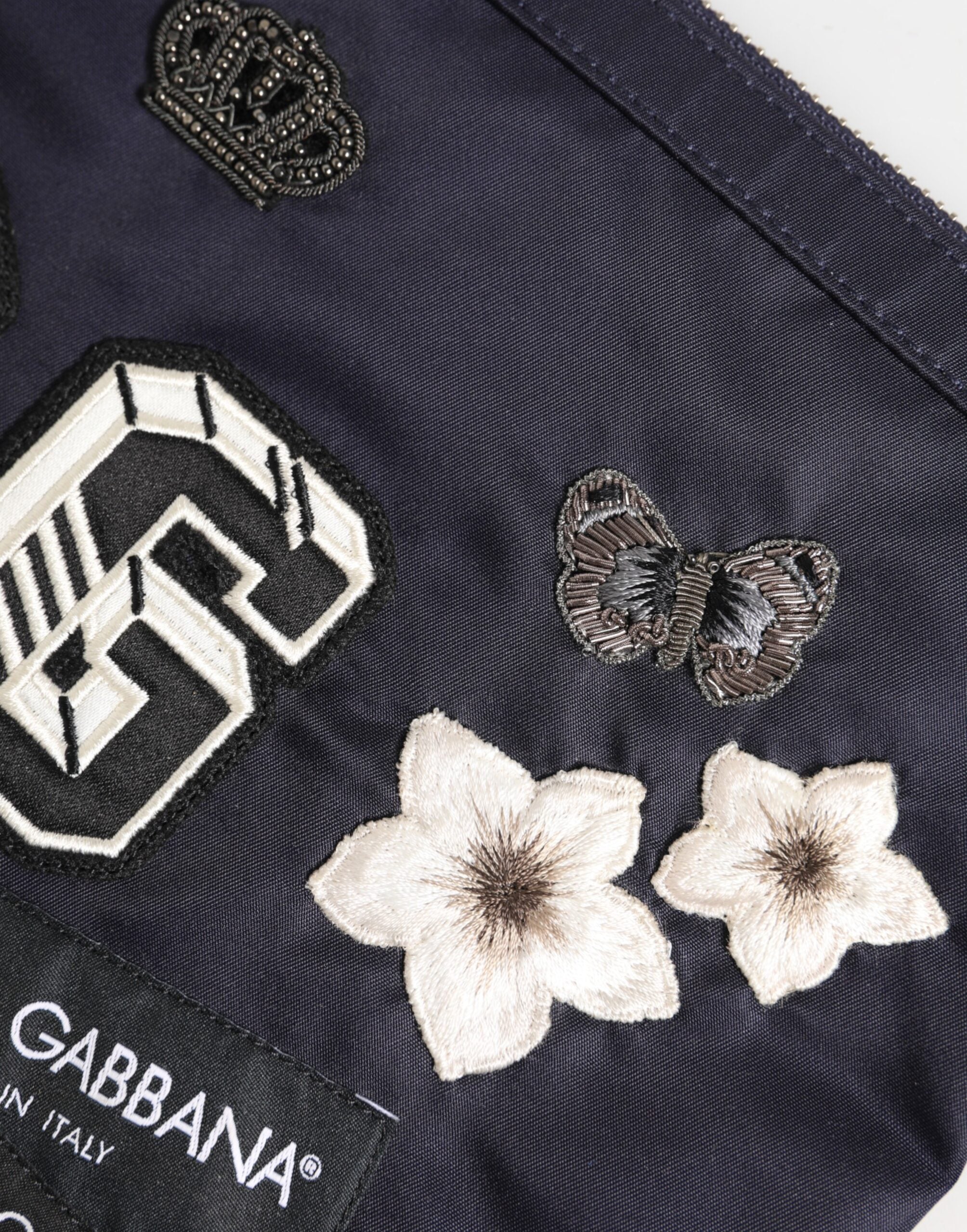 Blaue DG Logo Patch verschönerte Tasche Clutch Men Borse Tasche