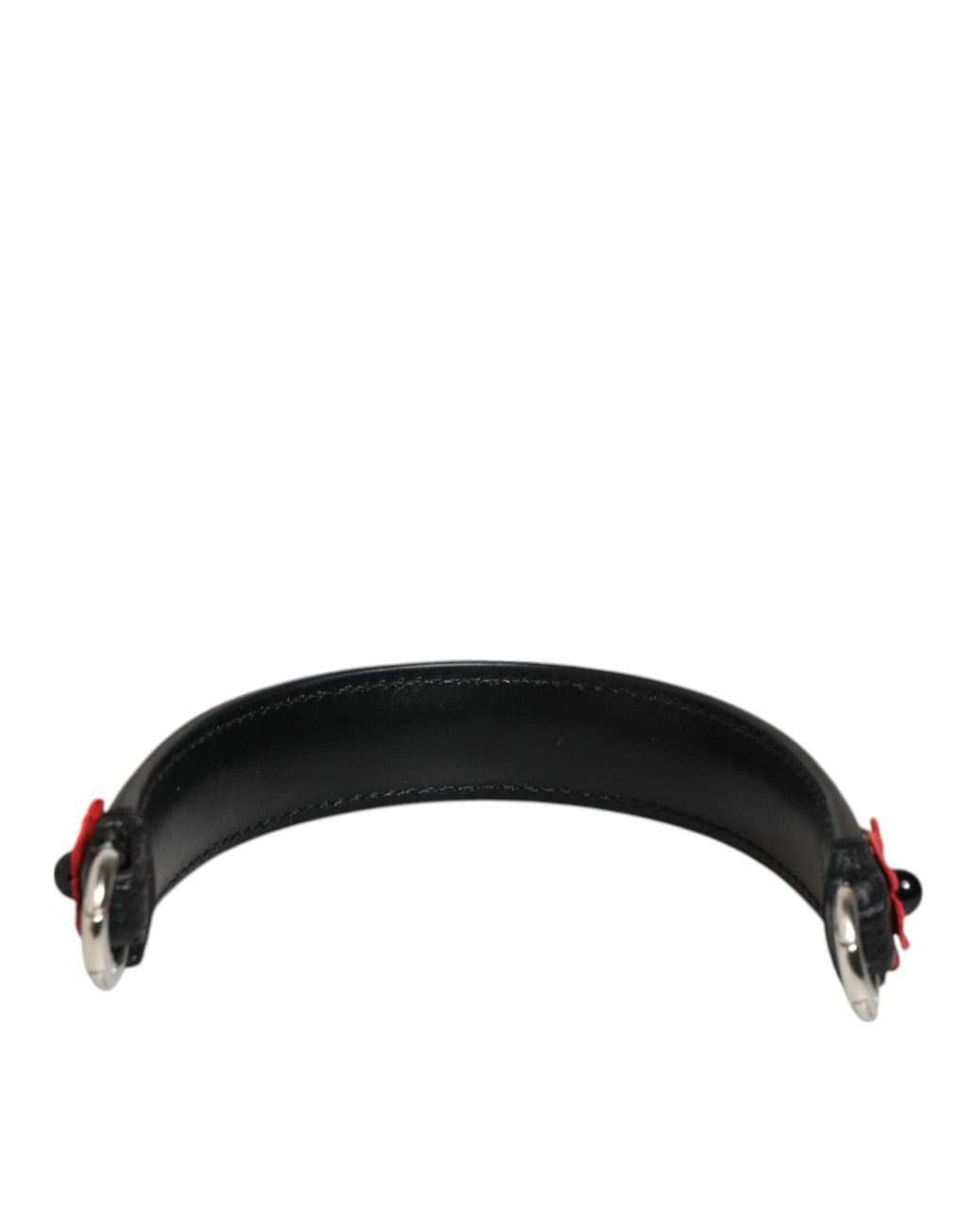 Schwarze verschönerte Ledertasche mit Henkel Frauen Schulterriemen