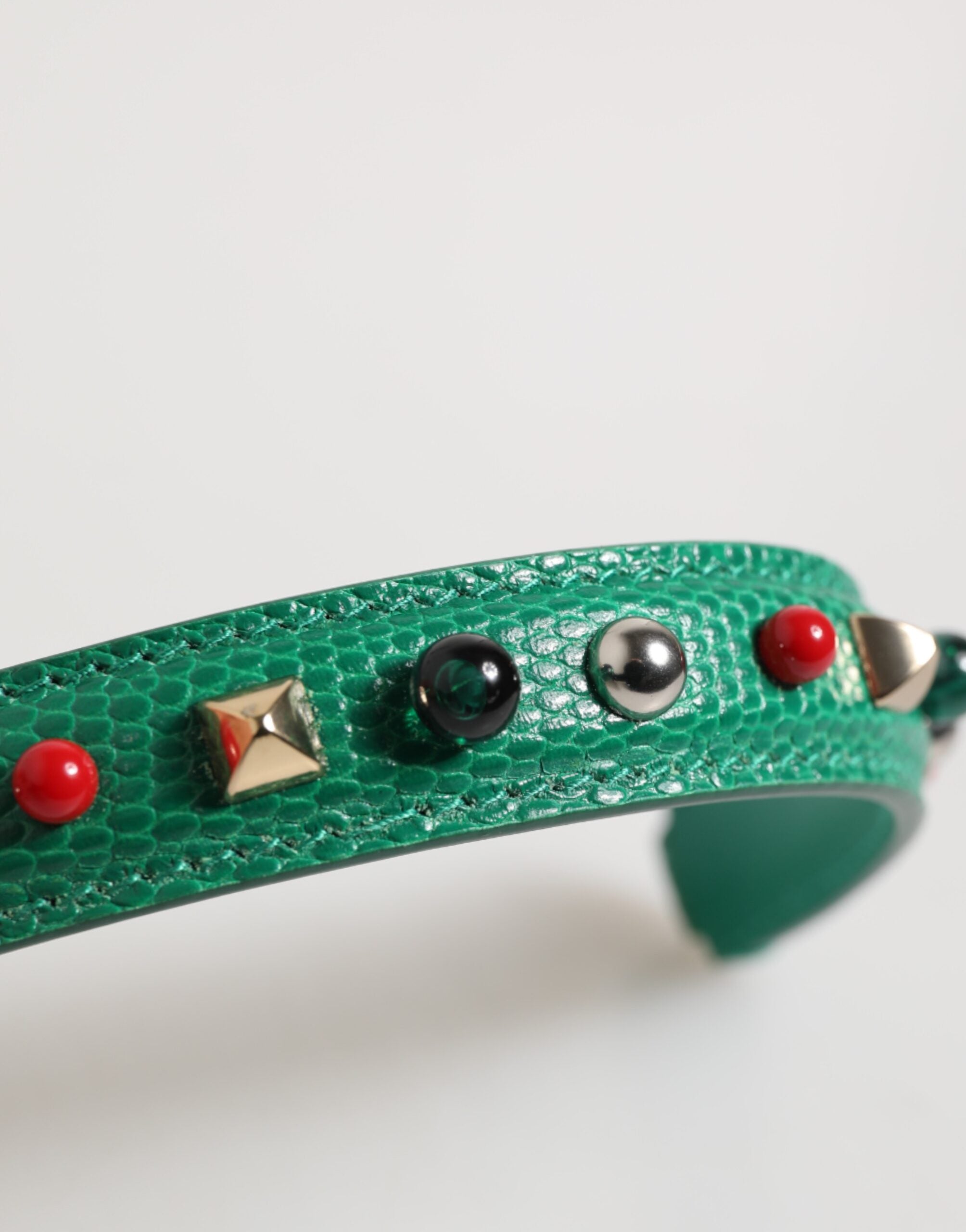 Grüne verschönerte Ledertasche mit Henkel Frauen Schulterriemen