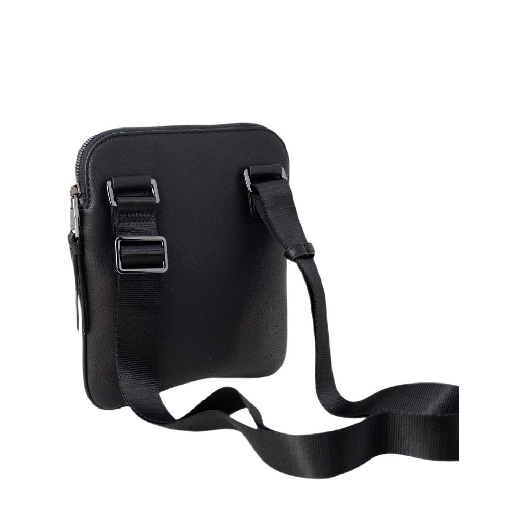 Schwarze Polyester-Messenger-Tasche