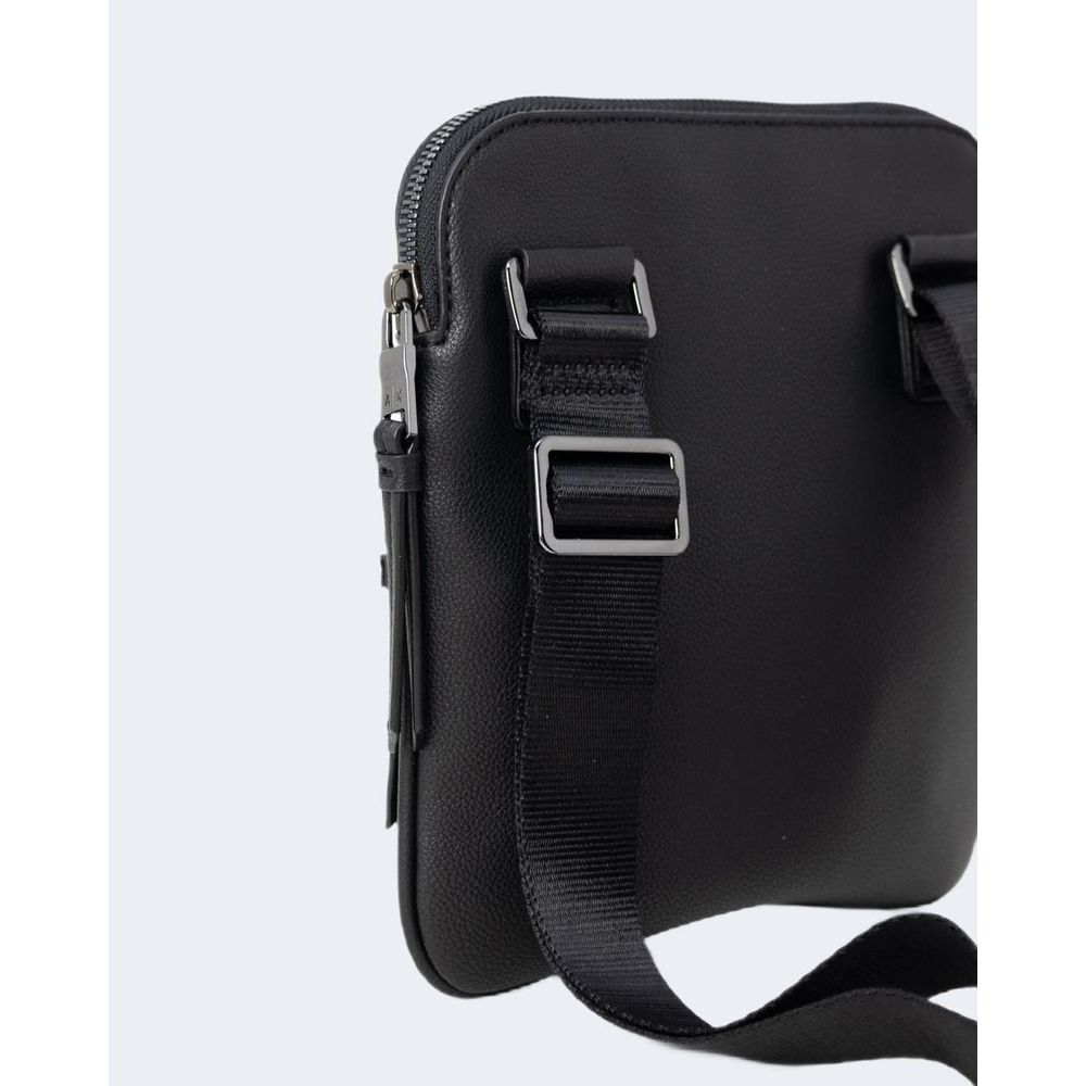 Schwarze Polyester-Messenger-Tasche