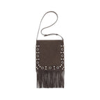 Braune Leder-Umhängetasche