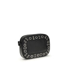 Schwarze Leder-Umhängetasche