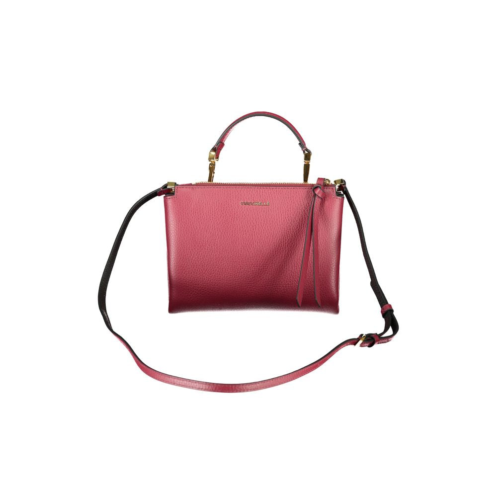 Lila Lederhandtasche