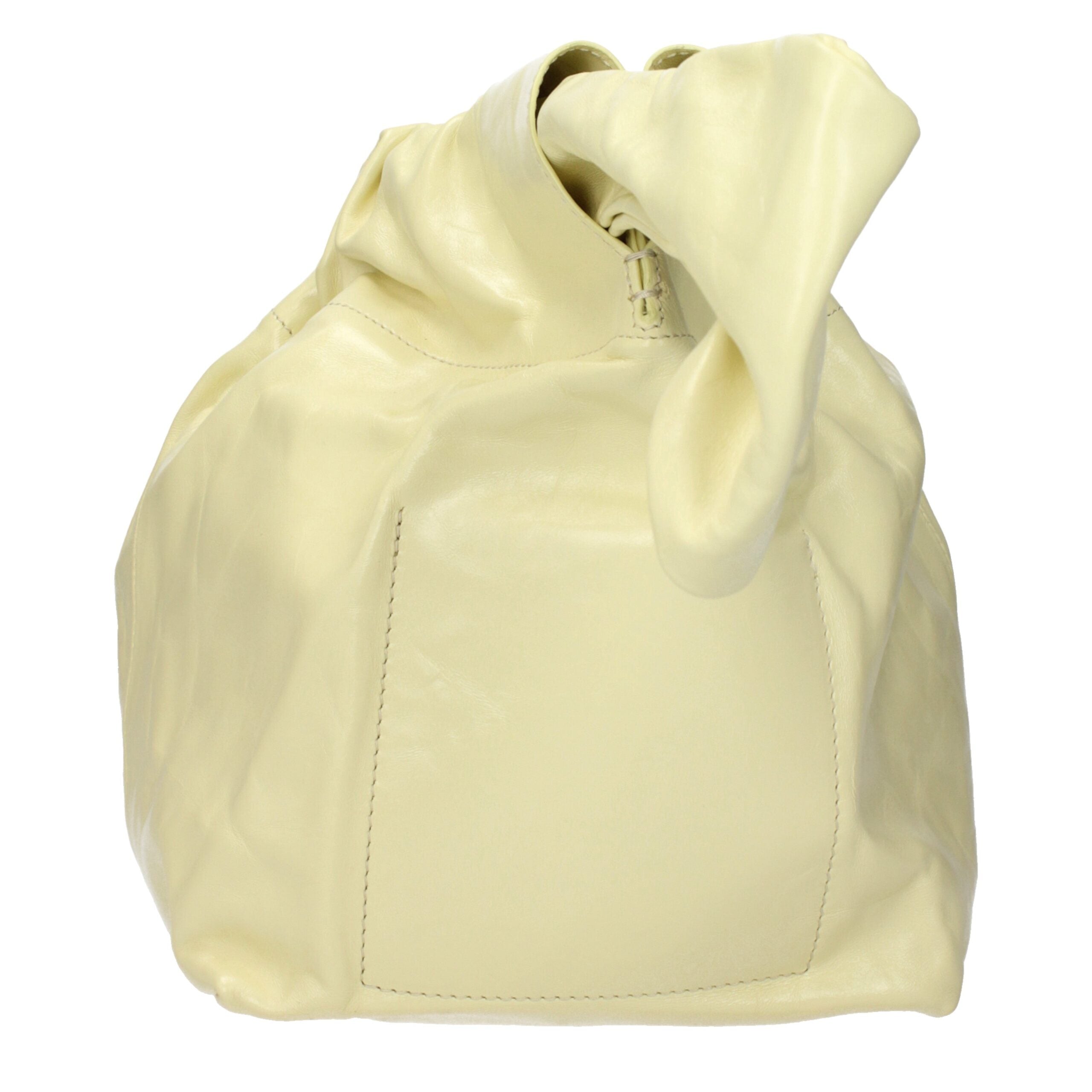 Gelbe Lederhandtasche