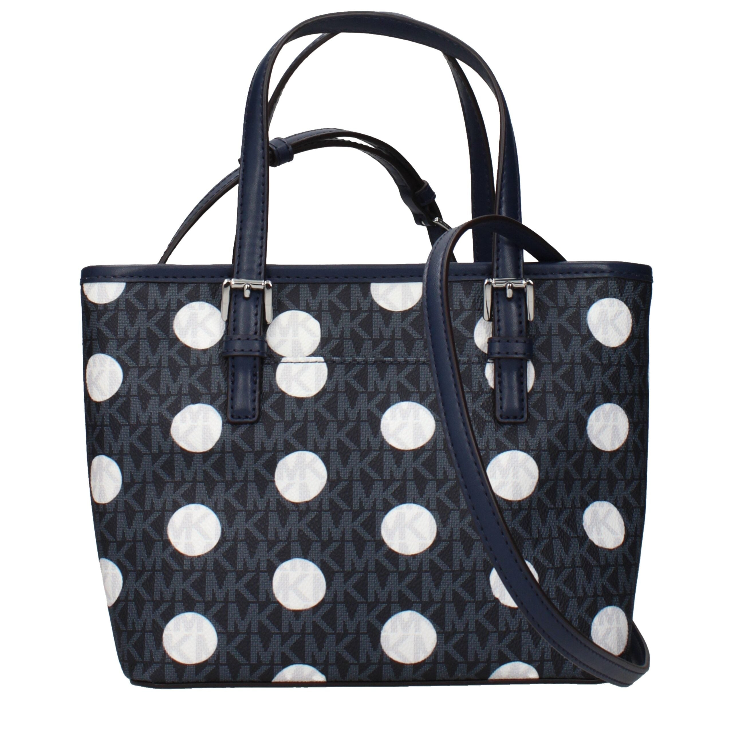 Blaue Stoffhandtasche
