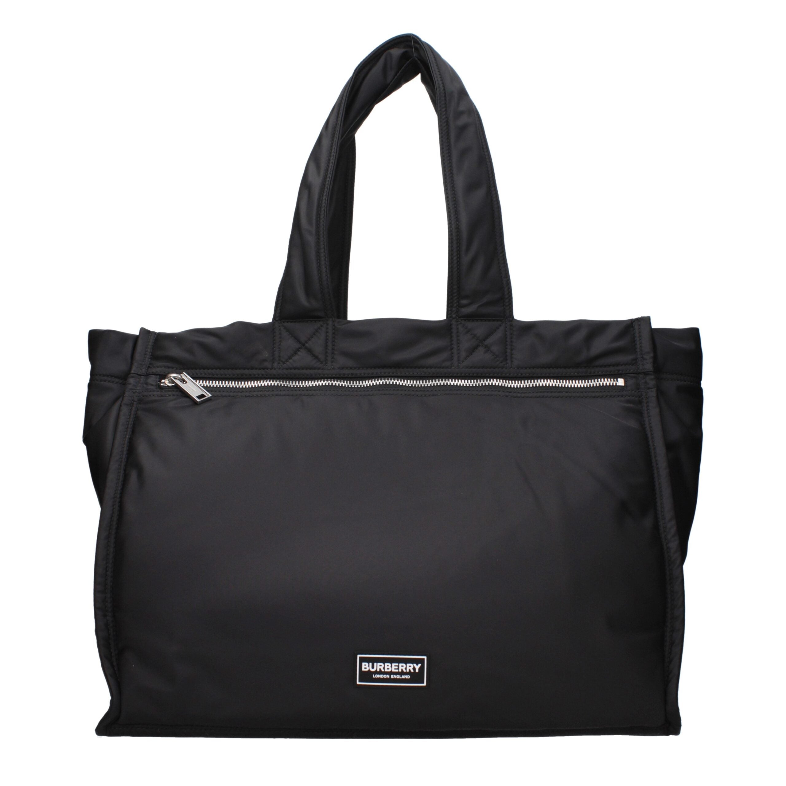 Schwarze Nylon Schultertasche
