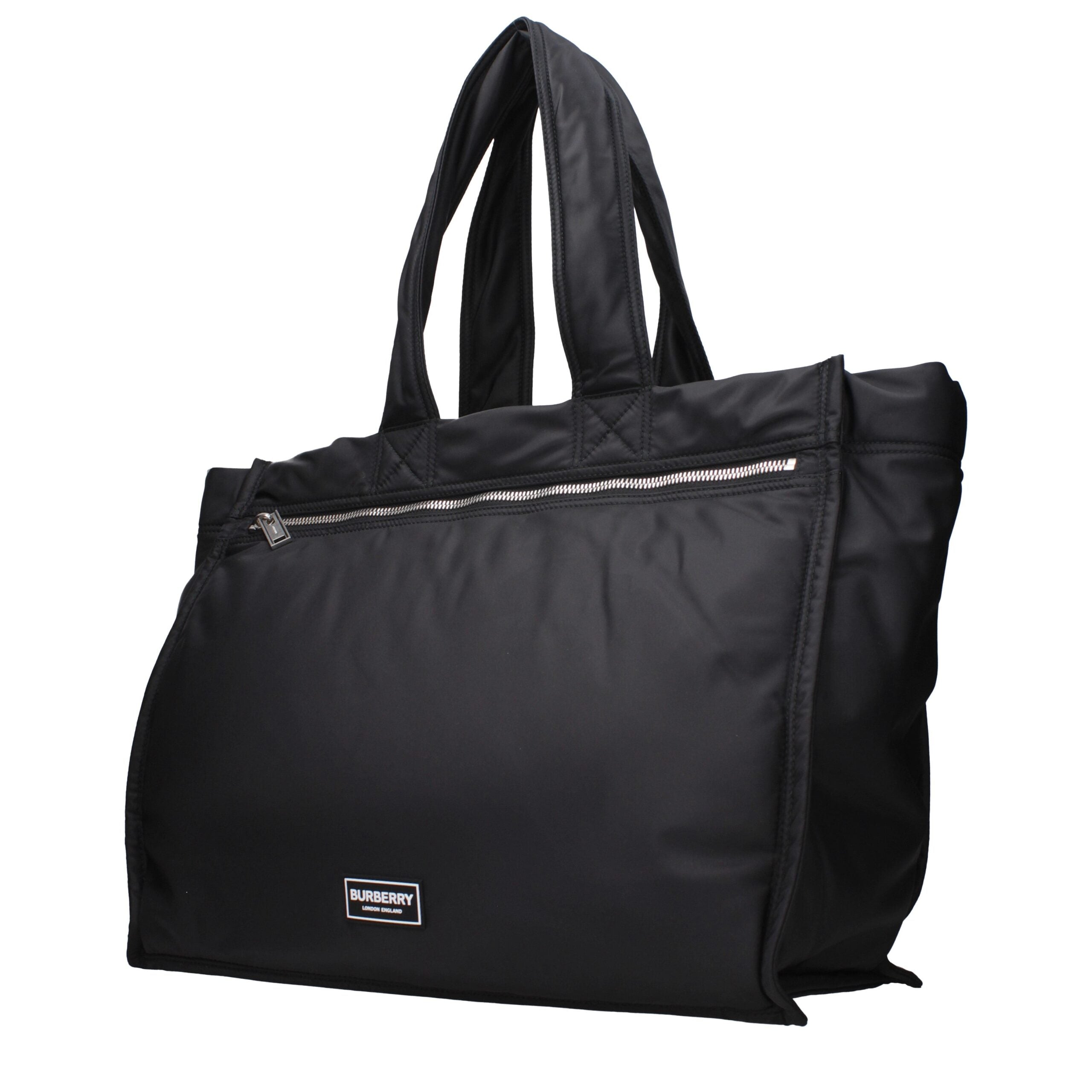Schwarze Nylon Schultertasche