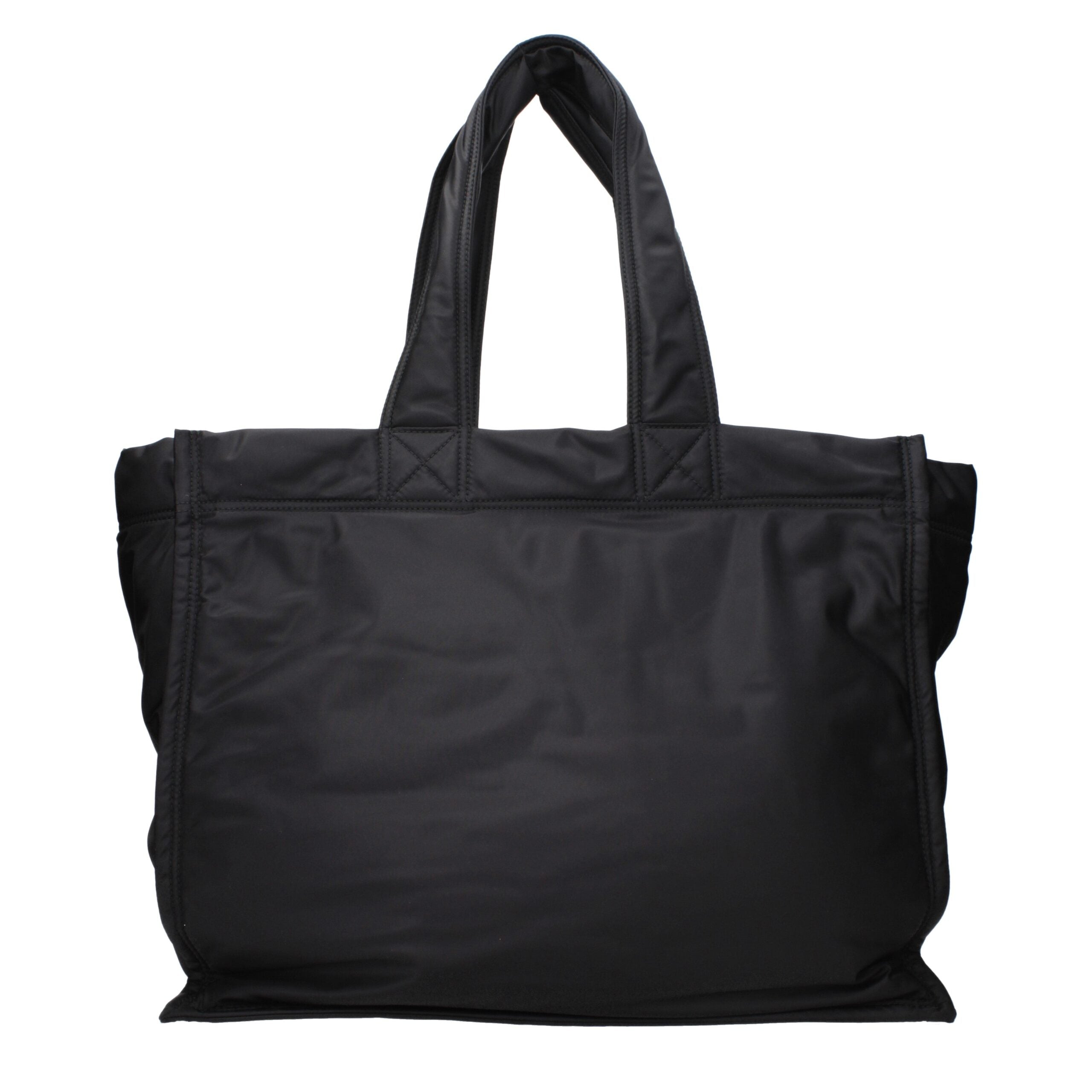 Schwarze Nylon Schultertasche