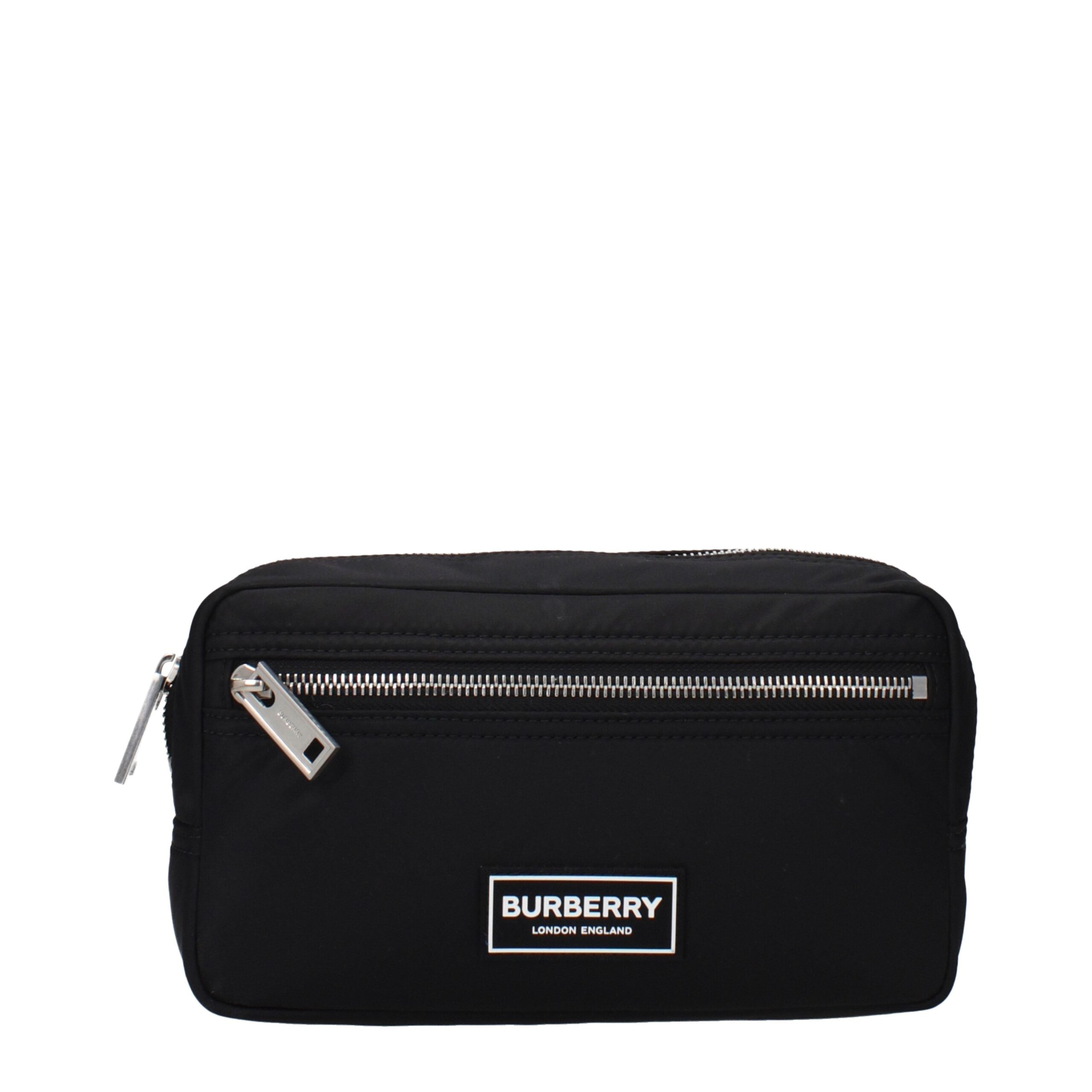 Schwarze Nylon-Clutch-Tasche