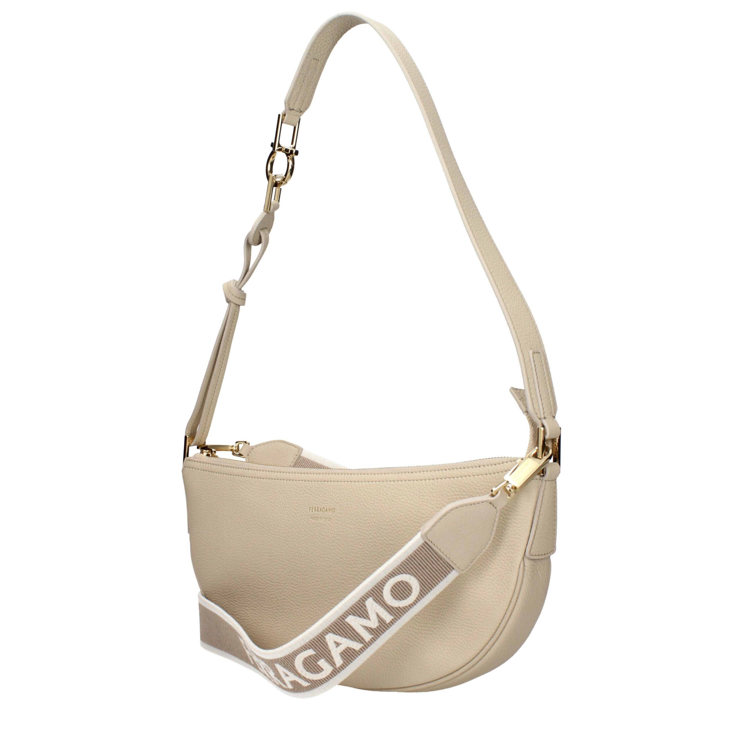 Graue Leder-Umhängetasche