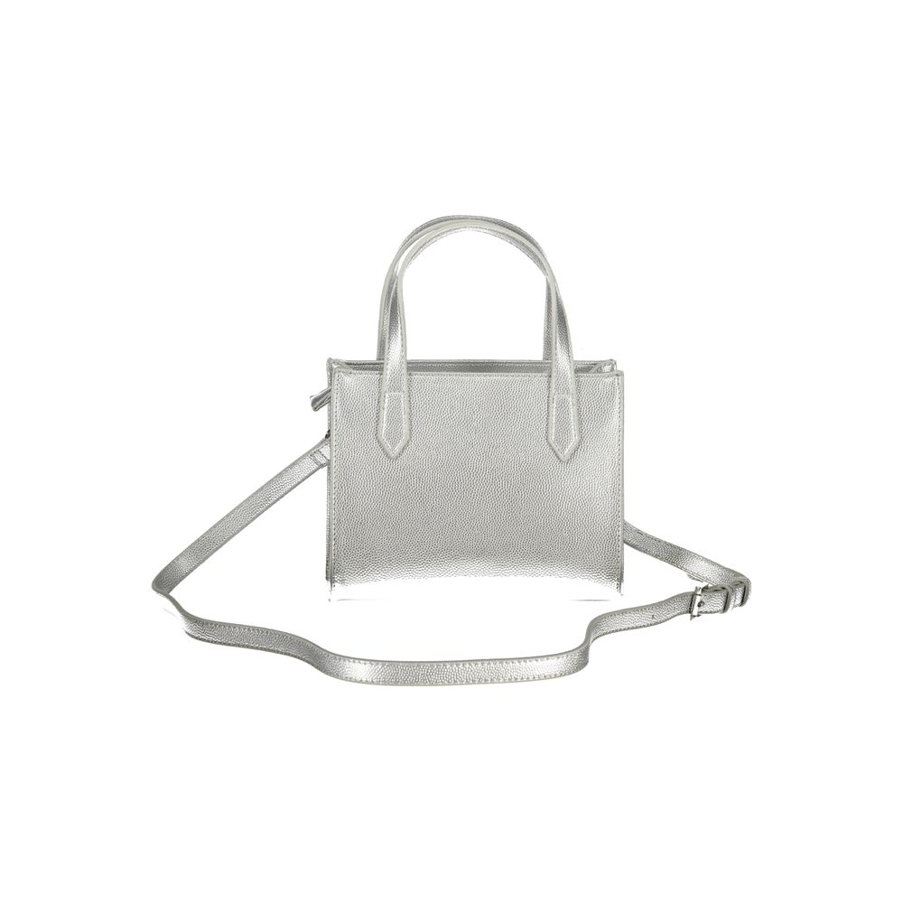 Grau-weiße Polyethylen-Handtasche