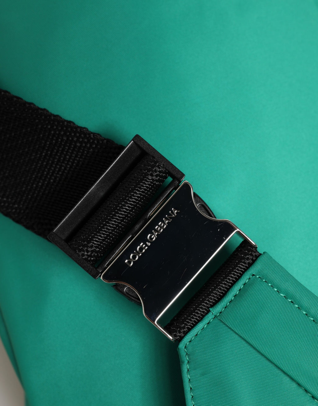 Grüne Logo-Plakette aus Nylon für die Taille, Herren-Borse-Tasche