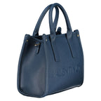 Handtasche aus blauem Polyethylen