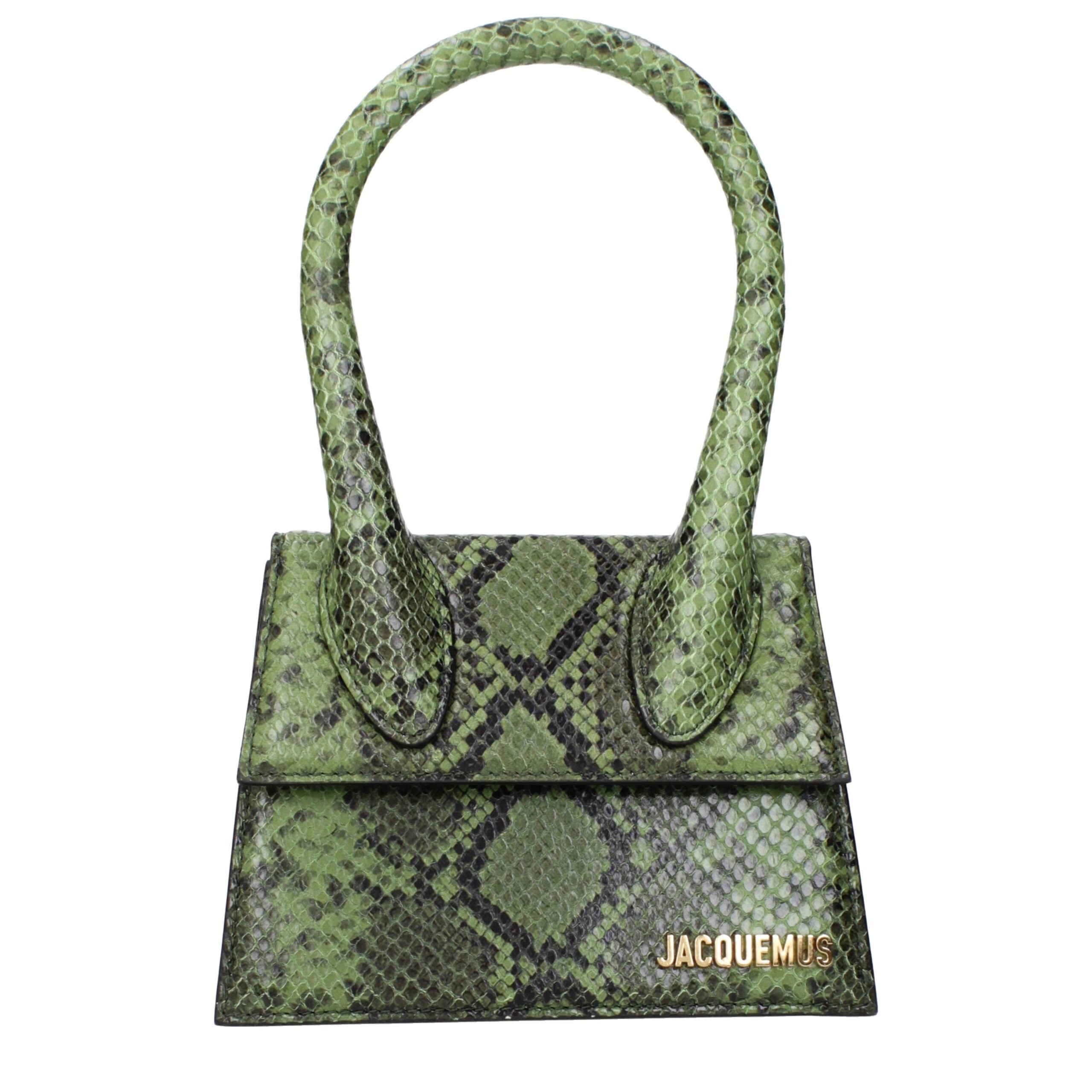 Grüne Lederhandtasche