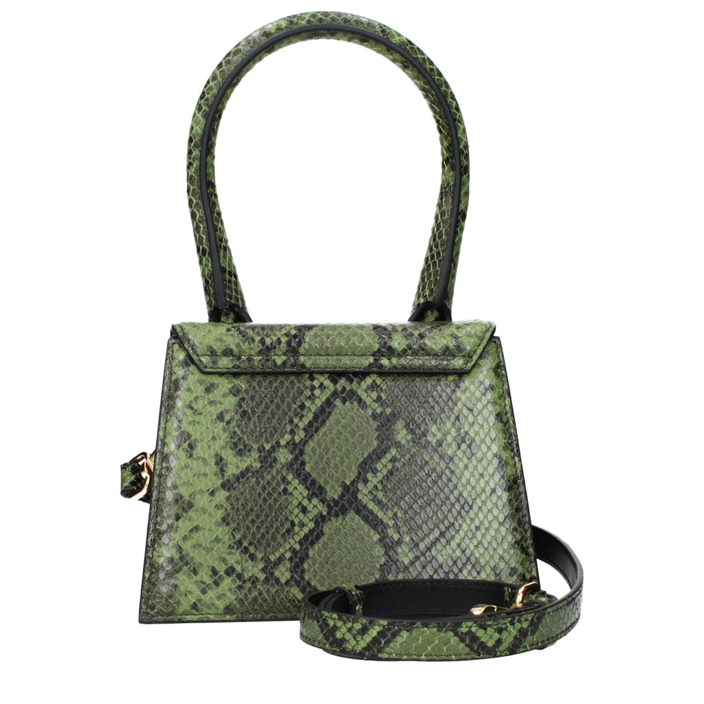 Grüne Lederhandtasche