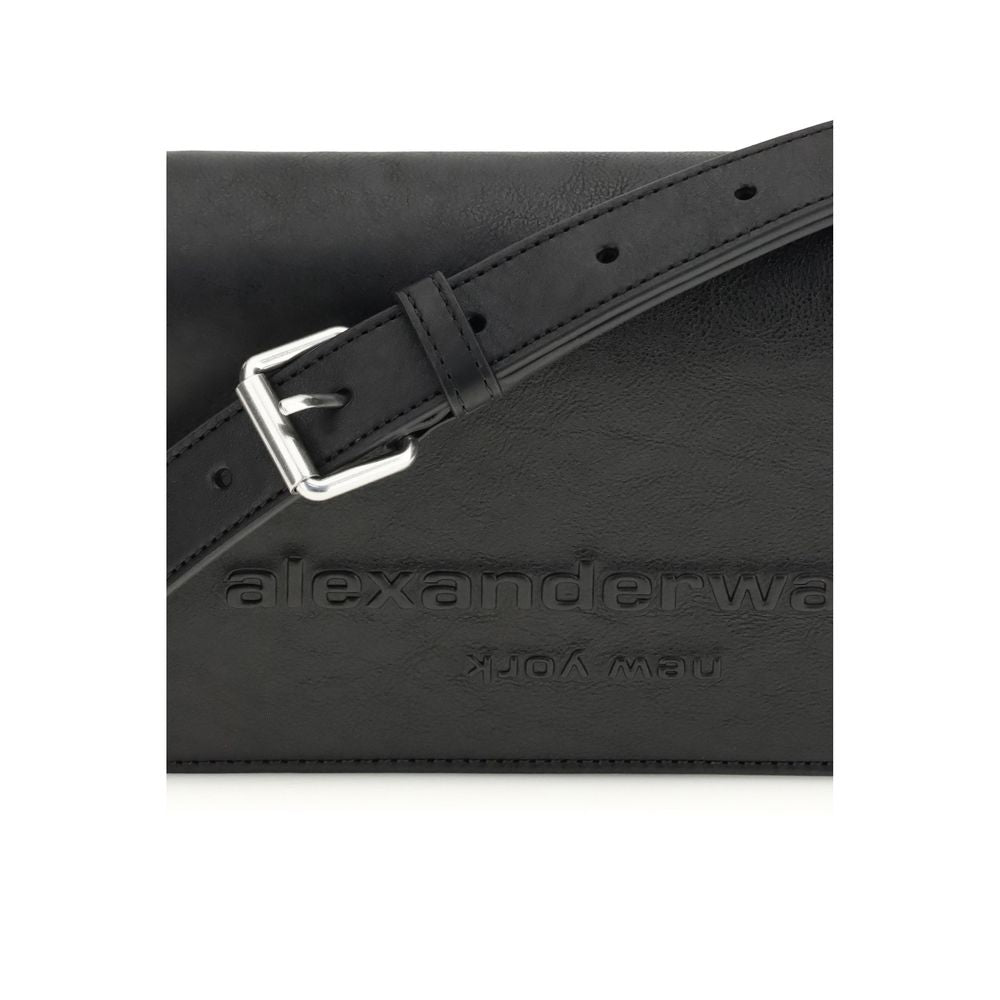 Schwarze Schultertasche aus Kalbsleder Bos Taurus