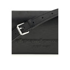 Schwarze Schultertasche aus Kalbsleder Bos Taurus