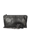 Grau Python-Leder Handtasche