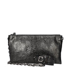Grau Python-Leder Handtasche