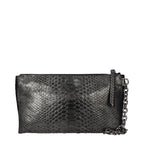 Grau Python-Leder Handtasche