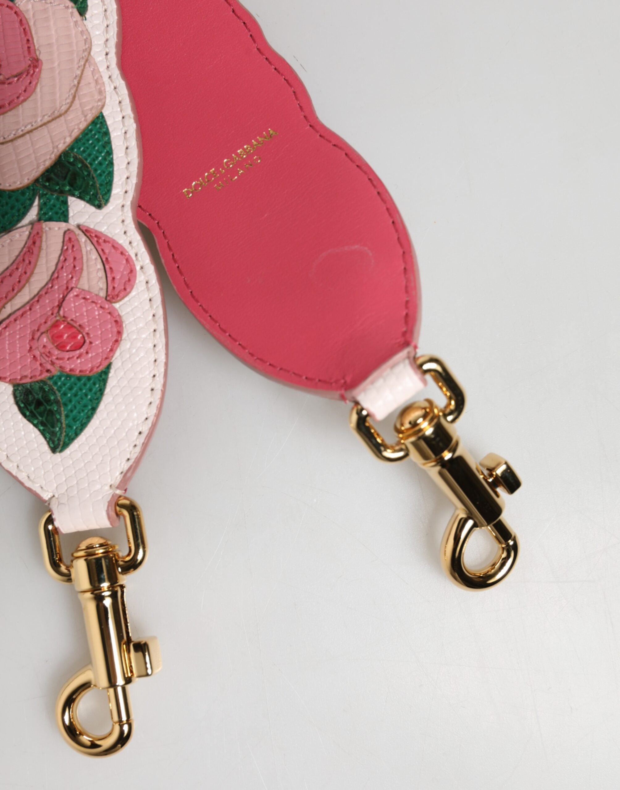 Florale Kalbsleder-Schultergurt für Taschen