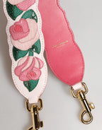 Florale Kalbsleder-Schultergurt für Taschen