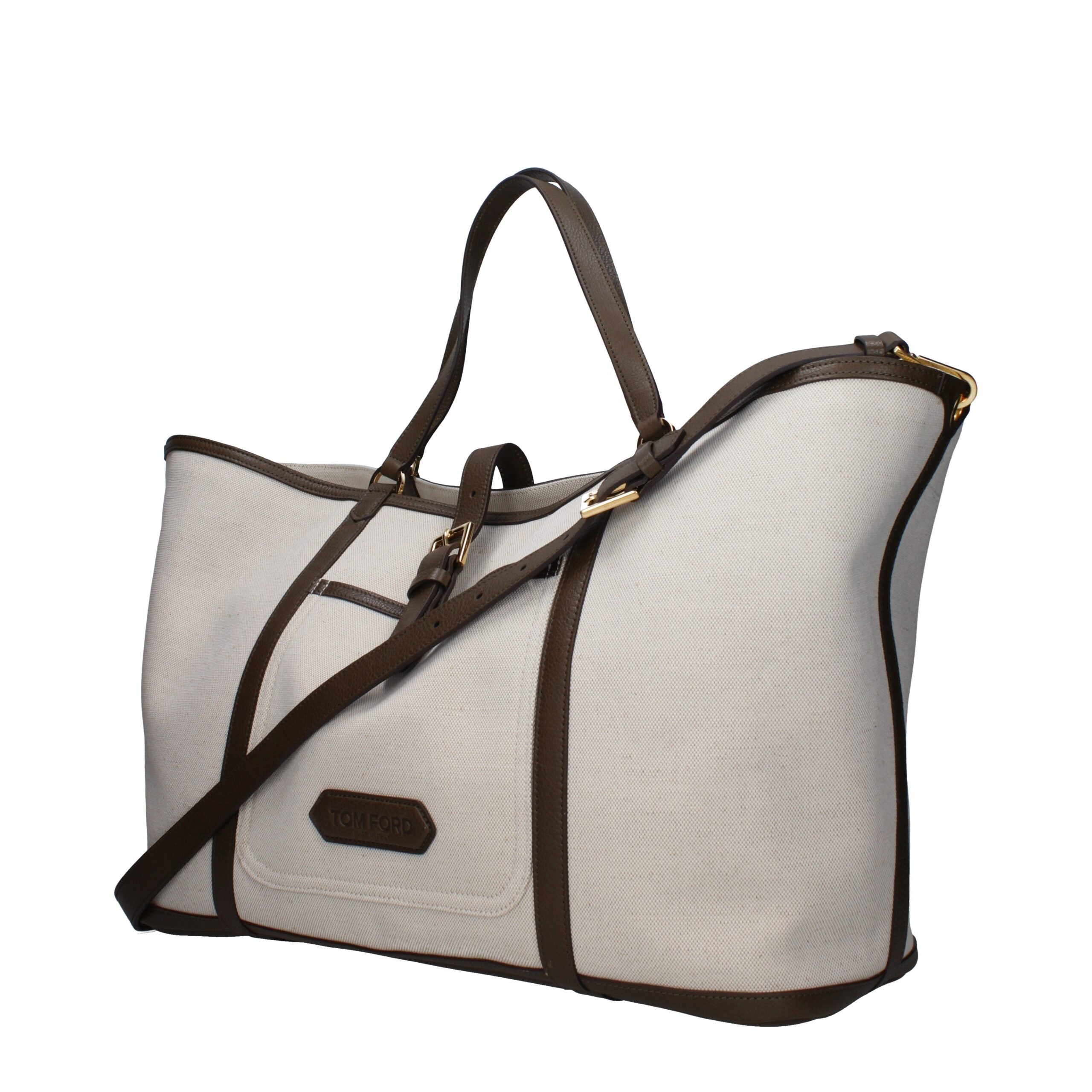 Beige Stoff-Reisetasche