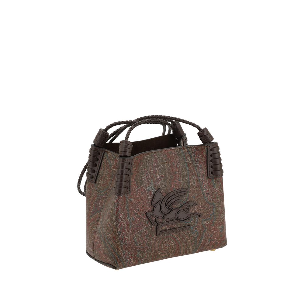 Braune Stoffhandtasche
